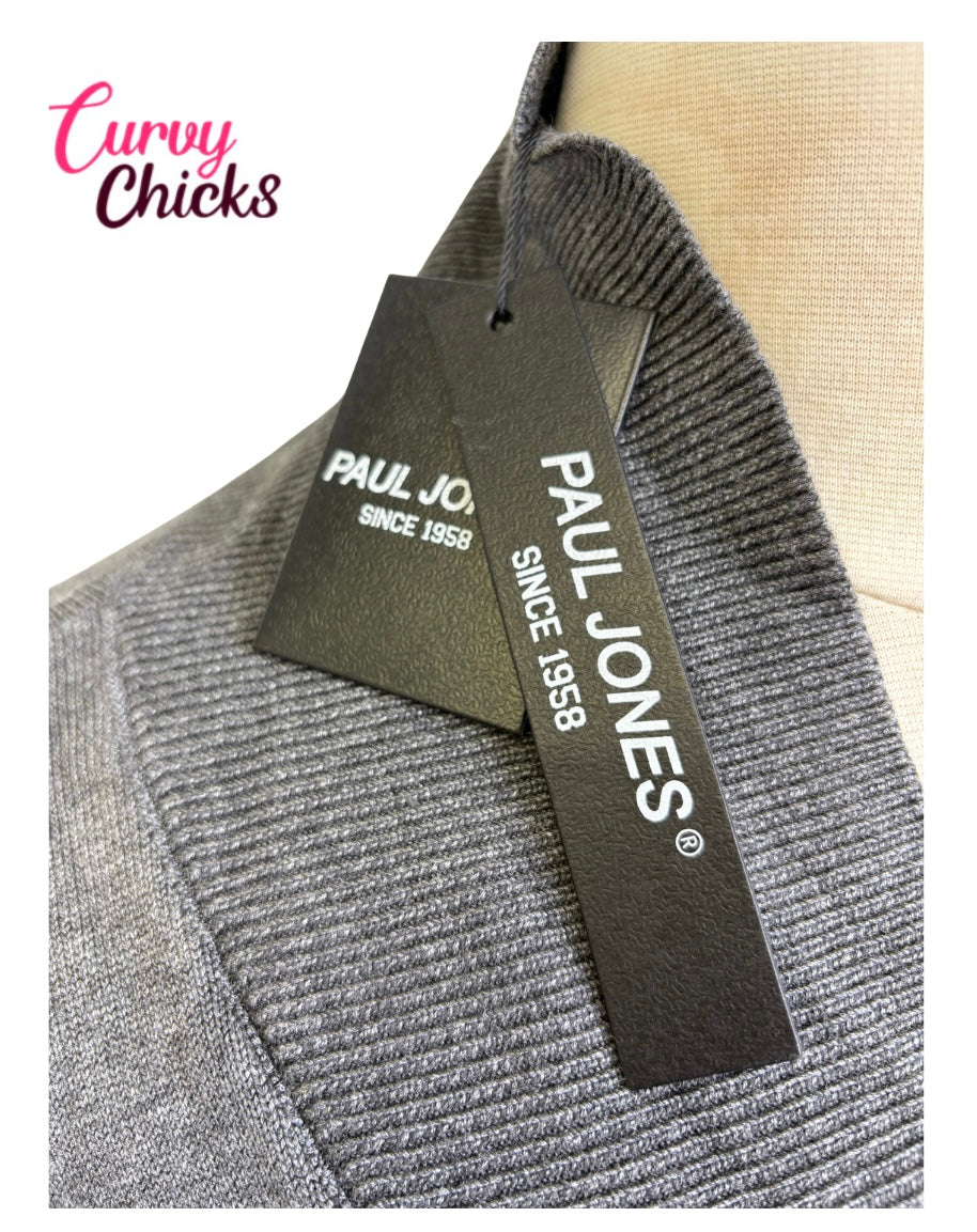Paul Jones L Gray Button-Up Cardigan (NWT)