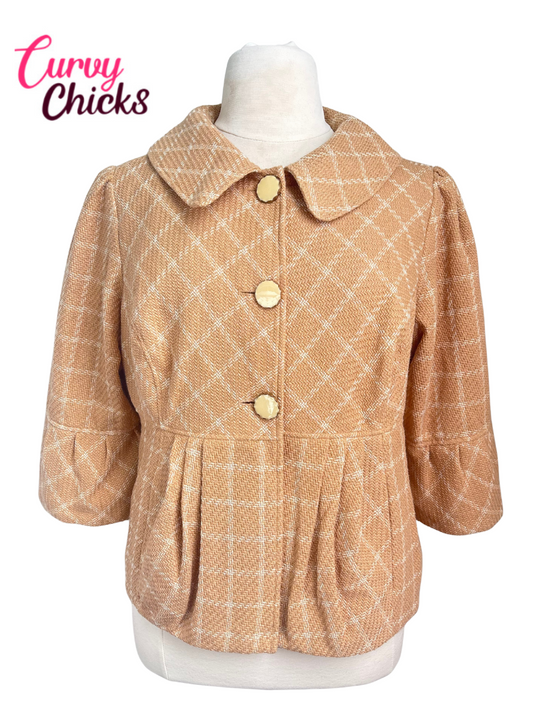 Elizabeth Hasselbeck for Dialogue Plaid Coat (Size 22W)