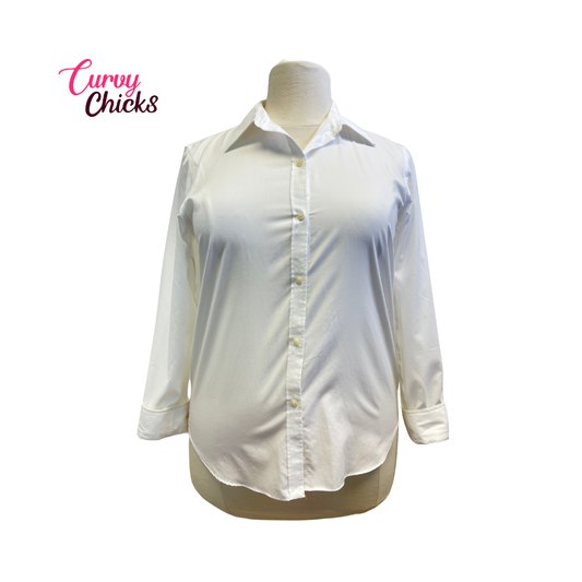 Chaps White Button Down Shirt