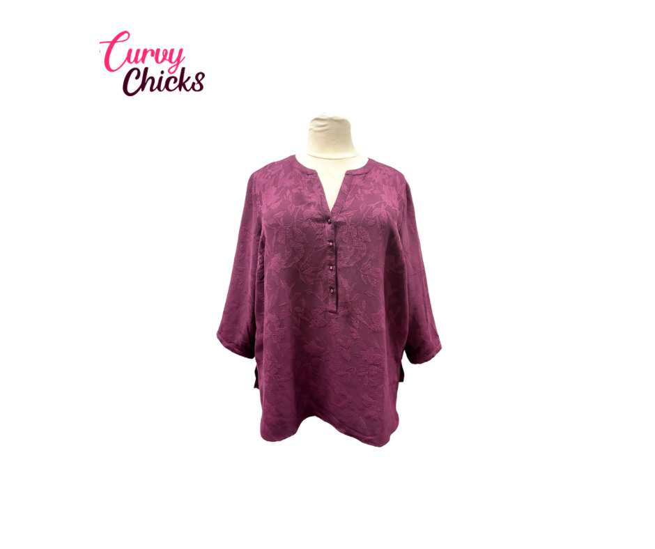 Purple Floral Blouse – Roz & Ali (3X)