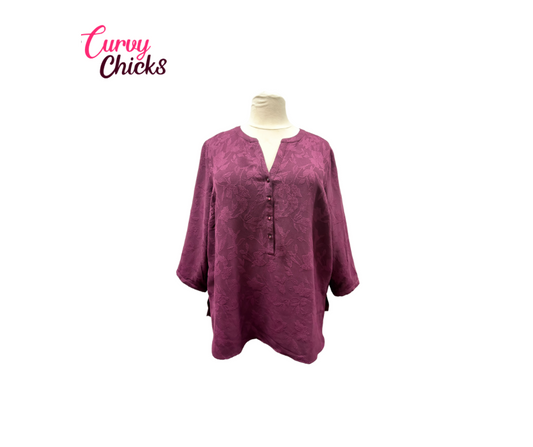 Purple Floral Blouse – Roz & Ali (3X)