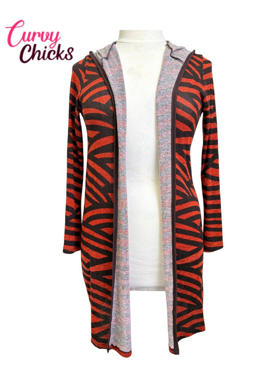 Pronto L Striped Hooded Cardigan (Gently Used)