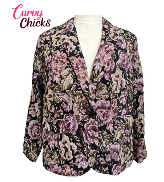Dress Barn 2X Floral Textured Blazer (NWT)