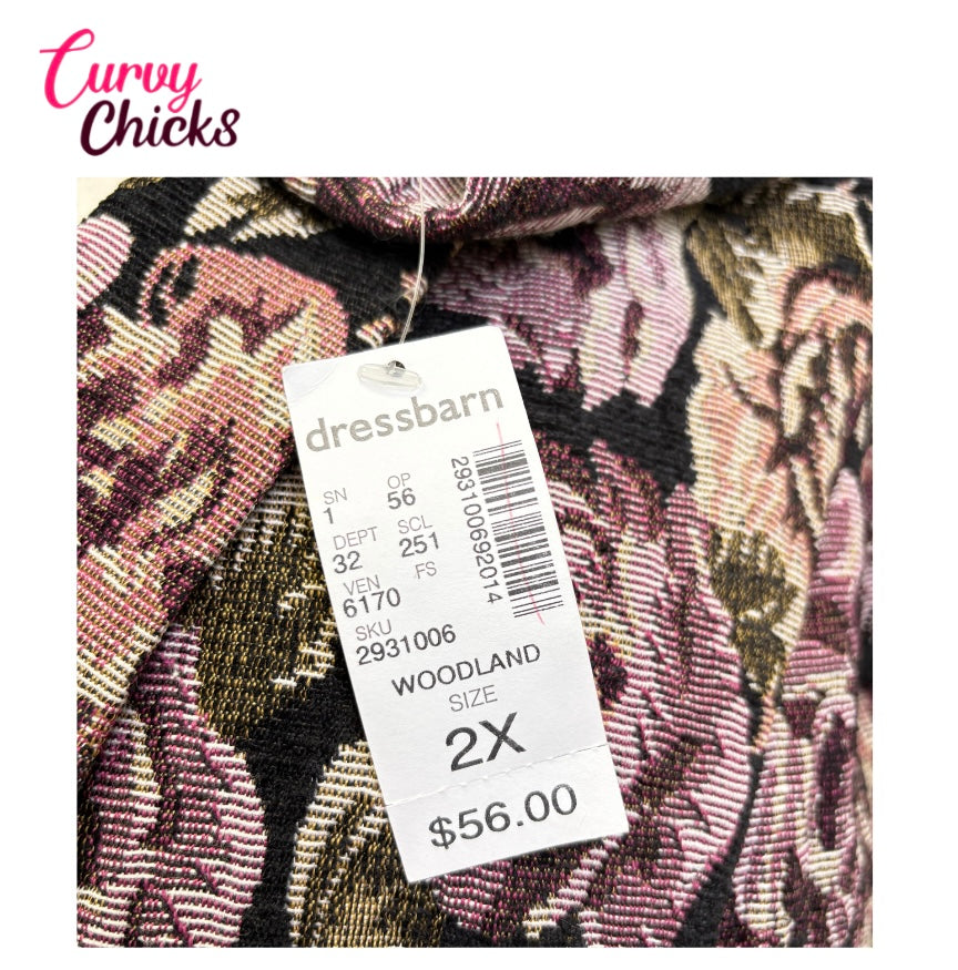 Dress Barn 2X Floral Textured Blazer (NWT)