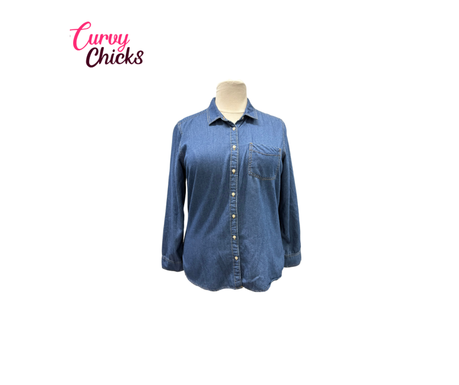 Denim Button-Up Shirt – Eddie Bauer (2X)